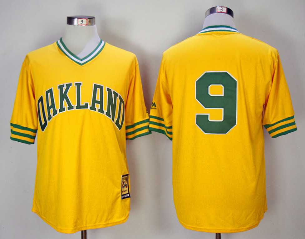 Oakland Athletics #9 Reggie Jackson Yellow 1981 Mitchell & Ness Stitched Jerseys,We sell and wholesale Oakland Athletics #9 Reggie Jackson Yellow 1981 Mitchell & Ness Stitched Jerseys on line form chian!