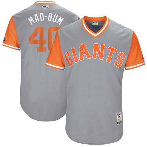 San Francisco Giants #40 Madison Bumgarner Mad Bum Majestic Gray 2017 Players Weekend Jersey,We sell and wholesale San Francisco Giants #40 Madison Bumgarner Mad Bum Majestic Gray 2017 Players Weekend Jersey on line form chian!