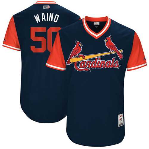 St. Louis Cardinals #50 Adam Wainwright Waino Majestic Navy 2017 Players Weekend Jersey,We sell and wholesale St. Louis Cardinals #50 Adam Wainwright Waino Majestic Navy 2017 Players Weekend Jersey on line form chian!