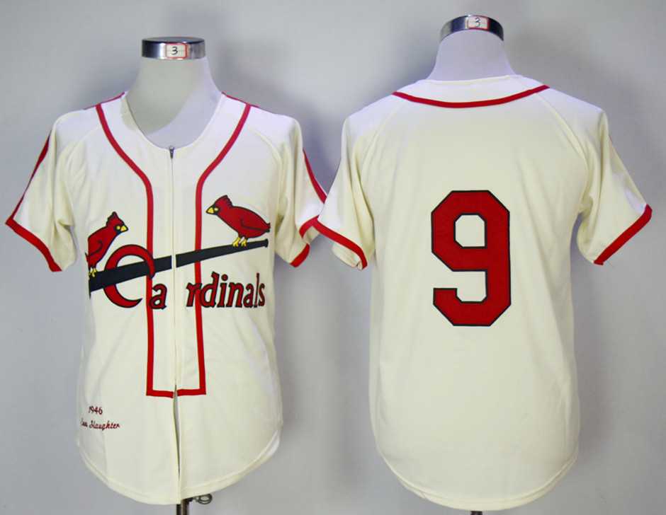 St. Louis Cardinals #9 Roger Maris Cream 1946 Mitchell & Ness Stitched Jerseys,We sell and wholesale St. Louis Cardinals #9 Roger Maris Cream 1946 Mitchell & Ness Stitched Jerseys on line form chian!