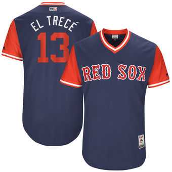Boston Red Sox #13 Hanley Ramirez El Trece Majestic Navy 2017 Players Weekend Jersey JiaSu,We sell and wholesale Boston Red Sox #13 Hanley Ramirez El Trece Majestic Navy 2017 Players Weekend Jersey JiaSu on line form chian!