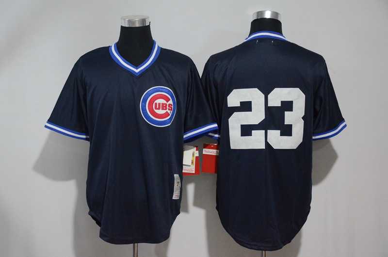 Chicago Cubs #23 Ryne Sandberg Navy Blue Mitchell And Ness Throwback Pullover Stitched MLB Jerseys,We sell and wholesale Chicago Cubs #23 Ryne Sandberg Navy Blue Mitchell And Ness Throwback Pullover Stitched MLB Jerseys on line form chian!
