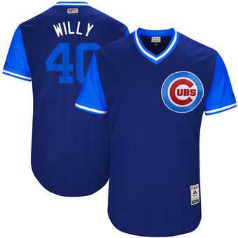 Chicago Cubs #40 Willson Contreras Willy Majestic Royal 2017 Players Weekend Jersey JiaSu,We sell and wholesale Chicago Cubs #40 Willson Contreras Willy Majestic Royal 2017 Players Weekend Jersey JiaSu on line form chian!
