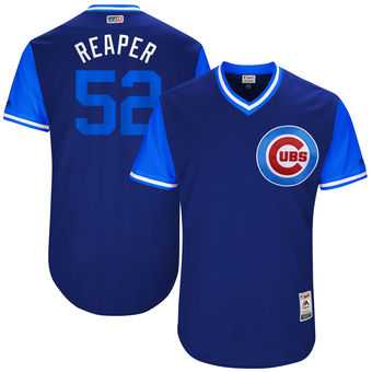Chicago Cubs #52 Justin Grimm Reaper Majestic Royal 2017 Players Weekend Jersey JiaSu,We sell and wholesale Chicago Cubs #52 Justin Grimm Reaper Majestic Royal 2017 Players Weekend Jersey JiaSu on line form chian!