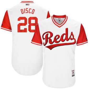 Cincinnati Reds #28 Anthony DeSclafani Disco Majestic White 2017 Players Weekend Jersey JiaSu,We sell and wholesale Cincinnati Reds #28 Anthony DeSclafani Disco Majestic White 2017 Players Weekend Jersey JiaSu on line form chian!