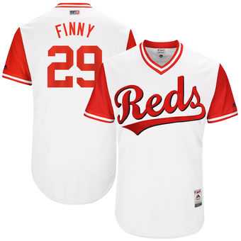 Cincinnati Reds #29 Brandon Finnegan Finny Majestic White 2017 Players Weekend Jersey JiaSu,We sell and wholesale Cincinnati Reds #29 Brandon Finnegan Finny Majestic White 2017 Players Weekend Jersey JiaSu on line form chian!