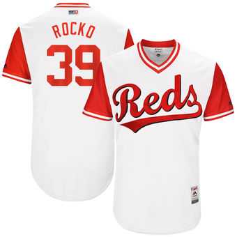 Cincinnati Reds #39 Devin Mesoraco Rocko Majestic White 2017 Players Weekend Jersey JiaSu,We sell and wholesale Cincinnati Reds #39 Devin Mesoraco Rocko Majestic White 2017 Players Weekend Jersey JiaSu on line form chian!