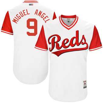 Cincinnati Reds #9 Jose Peraza Miguel Angel Majestic White 2017 Players Weekend Jersey JiaSu,We sell and wholesale Cincinnati Reds #9 Jose Peraza Miguel Angel Majestic White 2017 Players Weekend Jersey JiaSu on line form chian!