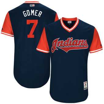 Cleveland Indians #7 Yan Gomes Gomer Majestic Navy 2017 Players Weekend Jersey JiaSu,We sell and wholesale Cleveland Indians #7 Yan Gomes Gomer Majestic Navy 2017 Players Weekend Jersey JiaSu on line form chian!