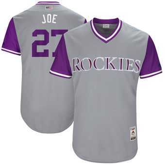 Colorado Rockies #27 Trevor Story Joe Majestic Gray 2017 Players Weekend Jersey JiaSu,We sell and wholesale Colorado Rockies #27 Trevor Story Joe Majestic Gray 2017 Players Weekend Jersey JiaSu on line form chian!