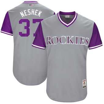Colorado Rockies #37 Pat Neshek Neshek Majestic Gray 2017 Players Weekend Jersey JiaSu,We sell and wholesale Colorado Rockies #37 Pat Neshek Neshek Majestic Gray 2017 Players Weekend Jersey JiaSu on line form chian!