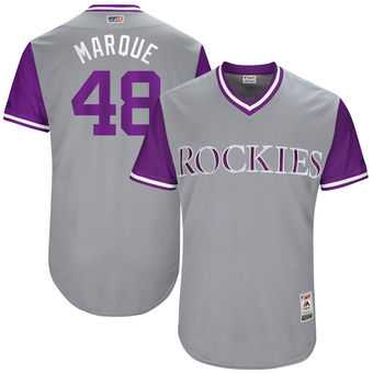 Colorado Rockies #48 German Marquez Marque Majestic Gray 2017 Players Weekend Jersey JiaSu,We sell and wholesale Colorado Rockies #48 German Marquez Marque Majestic Gray 2017 Players Weekend Jersey JiaSu on line form chian!