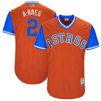 Houston Astros #2 Alex Bregman A-Breg Majestic Orange 2017 Players Weekend Jersey JiaSu,We sell and wholesale Houston Astros #2 Alex Bregman A-Breg Majestic Orange 2017 Players Weekend Jersey JiaSu on line form chian!
