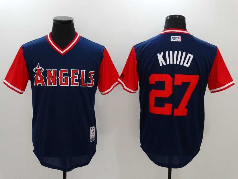 Los Angeles Angels of Anaheim #27 Mike Trout Kiiiiid Navy Majestic Players Weekend Mlb Jerseys,We sell and wholesale Los Angeles Angels of Anaheim #27 Mike Trout Kiiiiid Navy Majestic Players Weekend Mlb Jerseys on line form chian!