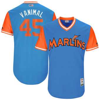Miami Marlins #45 Vance Worley Vanimal Majestic Blue 2017 Players Weekend Jersey JiaSu,We sell and wholesale Miami Marlins #45 Vance Worley Vanimal Majestic Blue 2017 Players Weekend Jersey JiaSu on line form chian!