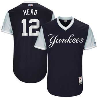 New York Yankees #12 Chase Headley Head Majestic Navy 2017 Players Weekend Jersey JiaSu,We sell and wholesale New York Yankees #12 Chase Headley Head Majestic Navy 2017 Players Weekend Jersey JiaSu on line form chian!