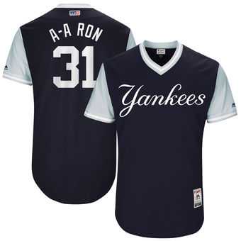 New York Yankees #31 Aaron Hicks A-A Ron Majestic Navy 2017 Players Weekend Jersey JiaSu,We sell and wholesale New York Yankees #31 Aaron Hicks A-A Ron Majestic Navy 2017 Players Weekend Jersey JiaSu on line form chian!