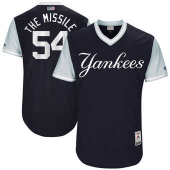 New York Yankees #54 Aroldis Chapman The Missile Majestic Navy 2017 Players Weekend Jersey JiaSu,We sell and wholesale New York Yankees #54 Aroldis Chapman The Missile Majestic Navy 2017 Players Weekend Jersey JiaSu on line form chian!