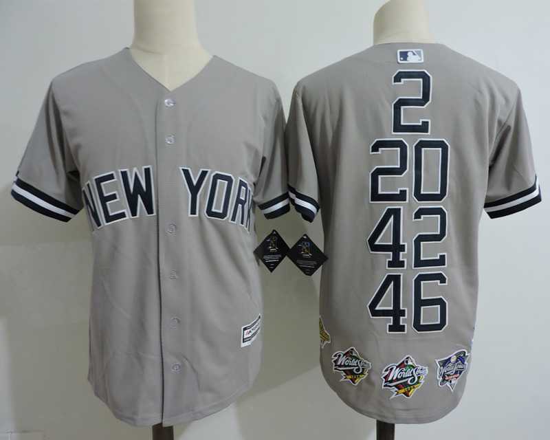 New York Yankees 4 World Series Patch Gray New Cool Base Stitched Jerseys,We sell and wholesale New York Yankees 4 World Series Patch Gray New Cool Base Stitched Jerseys on line form chian!