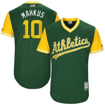 Oakland Athletics #10 Marcus Semien Mahkus Majestic Green 2017 Players Weekend Jersey JiaSu,We sell and wholesale Oakland Athletics #10 Marcus Semien Mahkus Majestic Green 2017 Players Weekend Jersey JiaSu on line form chian!
