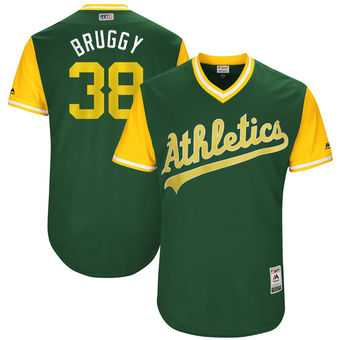 Oakland Athletics #38 Jaycob Brugman Bruggy Majestic Green 2017 Players Weekend Jersey JiaSu,We sell and wholesale Oakland Athletics #38 Jaycob Brugman Bruggy Majestic Green 2017 Players Weekend Jersey JiaSu on line form chian!
