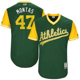 Oakland Athletics #47 Frankie Montas Montas Majestic Green 2017 Players Weekend Jersey JiaSu,We sell and wholesale Oakland Athletics #47 Frankie Montas Montas Majestic Green 2017 Players Weekend Jersey JiaSu on line form chian!