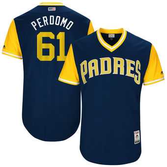 San Diego Padres #61 Luis Perdomo Perdomo Majestic Navy 2017 Players Weekend Jersey JiaSu,We sell and wholesale San Diego Padres #61 Luis Perdomo Perdomo Majestic Navy 2017 Players Weekend Jersey JiaSu on line form chian!