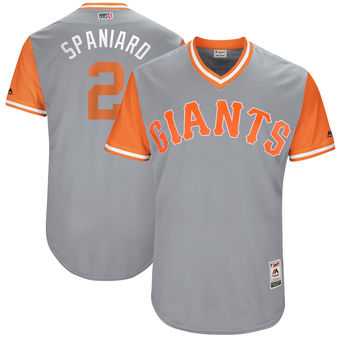 San Francisco Giants #2 Denard Span Spaniard Majestic Gray 2017 Players Weekend Jersey JiaSu,We sell and wholesale San Francisco Giants #2 Denard Span Spaniard Majestic Gray 2017 Players Weekend Jersey JiaSu on line form chian!