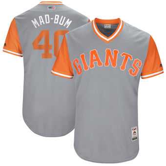 San Francisco Giants #40 Madison Bumgarner Mad-Bum Majestic Gray 2017 Players Weekend Jersey JiaSu,We sell and wholesale San Francisco Giants #40 Madison Bumgarner Mad-Bum Majestic Gray 2017 Players Weekend Jersey JiaSu on line form chian!