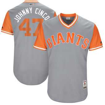 San Francisco Giants #47 Johnny Cueto Johnny Cinco Majestic Gray 2017 Players Weekend Jersey JiaSu,We sell and wholesale San Francisco Giants #47 Johnny Cueto Johnny Cinco Majestic Gray 2017 Players Weekend Jersey JiaSu on line form chian!