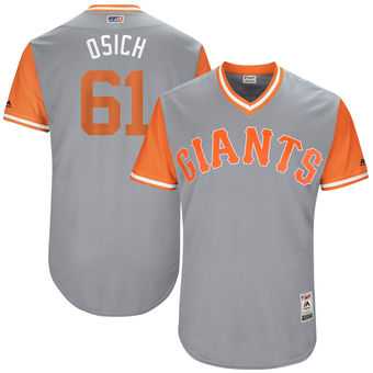 San Francisco Giants #61 Josh Osich Osich Majestic Gray 2017 Players Weekend Jersey JiaSu,We sell and wholesale San Francisco Giants #61 Josh Osich Osich Majestic Gray 2017 Players Weekend Jersey JiaSu on line form chian!
