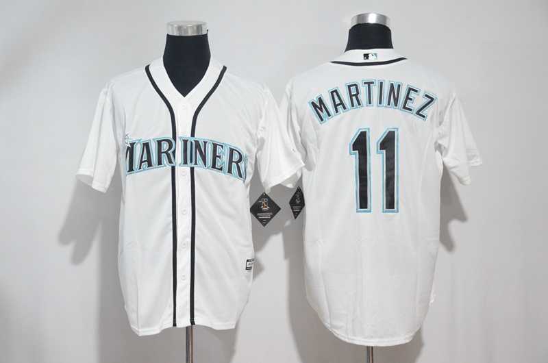 Seattle Mariners #11 Martinez White New Cool Base Stitched MLB Jerseys,We sell and wholesale Seattle Mariners #11 Martinez White New Cool Base Stitched MLB Jerseys on line form chian!