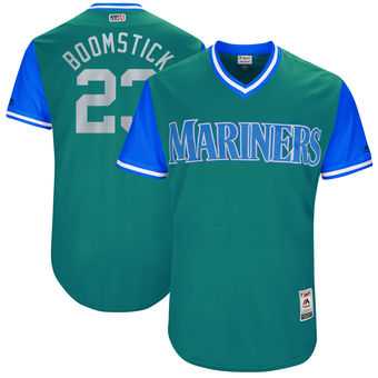 Seattle Mariners #23 Nelson Cruz Boomstick Majestic Aqua 2017 Players Weekend Jersey JiaSu,We sell and wholesale Seattle Mariners #23 Nelson Cruz Boomstick Majestic Aqua 2017 Players Weekend Jersey JiaSu on line form chian!