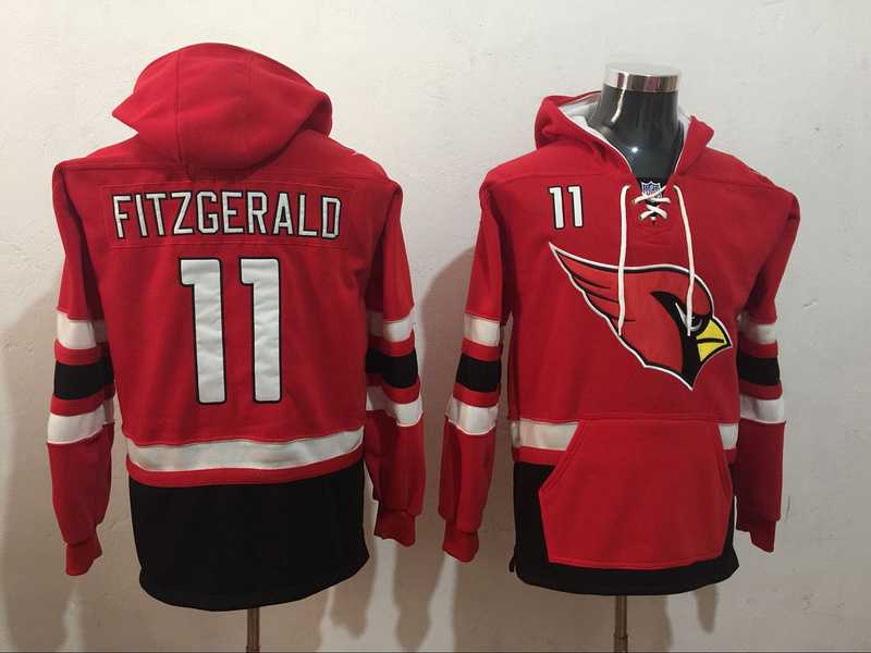 Arizona Cardinals 11 Larry Fitzgerald Red All Stitched Hooded Sweatshirt,We sell and wholesale Arizona Cardinals 11 Larry Fitzgerald Red All Stitched Hooded Sweatshirt on line form chian!