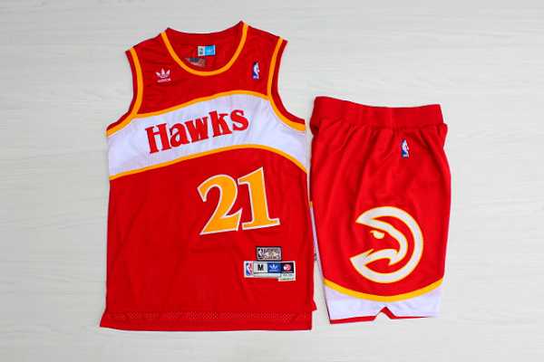Atlanta Hawks #21 Dominique Wilkins Red Hardwood Classics Stitched NBA Jerseys(With Shorts),We sell and wholesale Atlanta Hawks #21 Dominique Wilkins Red Hardwood Classics Stitched NBA Jerseys(With Shorts) on line form chian!