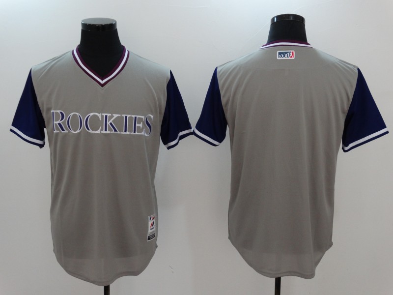Customized Men's Colorado Rockies Majestic Gray 2017 Players Weekend Team Jersey,We sell and wholesale Customized Men's Colorado Rockies Majestic Gray 2017 Players Weekend Team Jersey on line form chian!