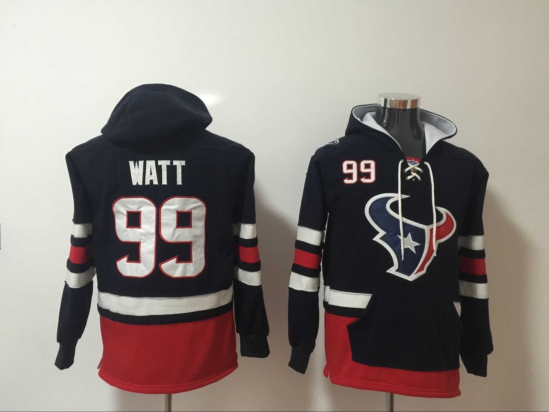 Houston Texans 99 J.J. Watt Navy All Stitched Hooded Sweatshirt,We sell and wholesale Houston Texans 99 J.J. Watt Navy All Stitched Hooded Sweatshirt on line form chian!