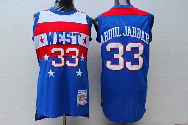 Los Angeles Lakers #33 Kareem Abdul-Jabbar Blue 1980 All-Star Hardwood Classics Stitched NBA Jerseys,We sell and wholesale Los Angeles Lakers #33 Kareem Abdul-Jabbar Blue 1980 All-Star Hardwood Classics Stitched NBA Jerseys on line form chian!
