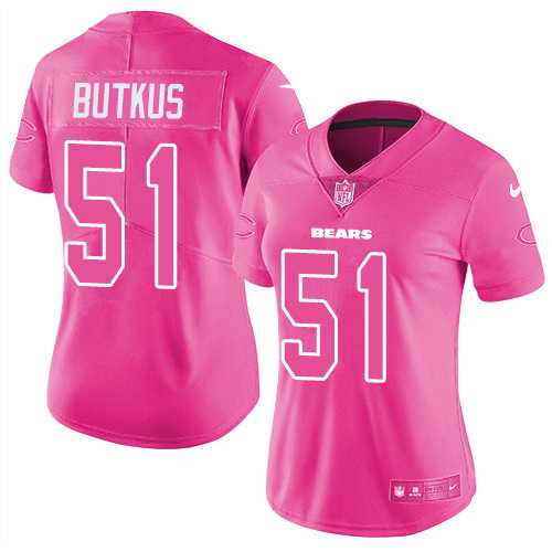Nike Chicago Bears #51 Dick Butkus Pink Women's NFL Limited Rush Fashion Jersey DingZhi,We sell and wholesale Nike Chicago Bears #51 Dick Butkus Pink Women's NFL Limited Rush Fashion Jersey DingZhi on line form chian!