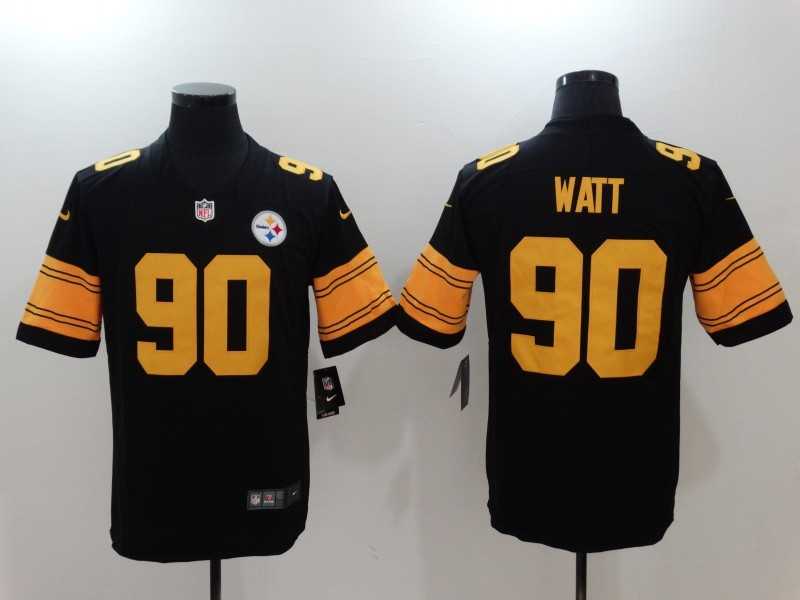 Nike Pittsburgh Steelers #90 T.J. Watt Black Yellow Vapor Untouchable Player Limited Jerseyss,We sell and wholesale Nike Pittsburgh Steelers #90 T.J. Watt Black Yellow Vapor Untouchable Player Limited Jerseyss on line form chian!