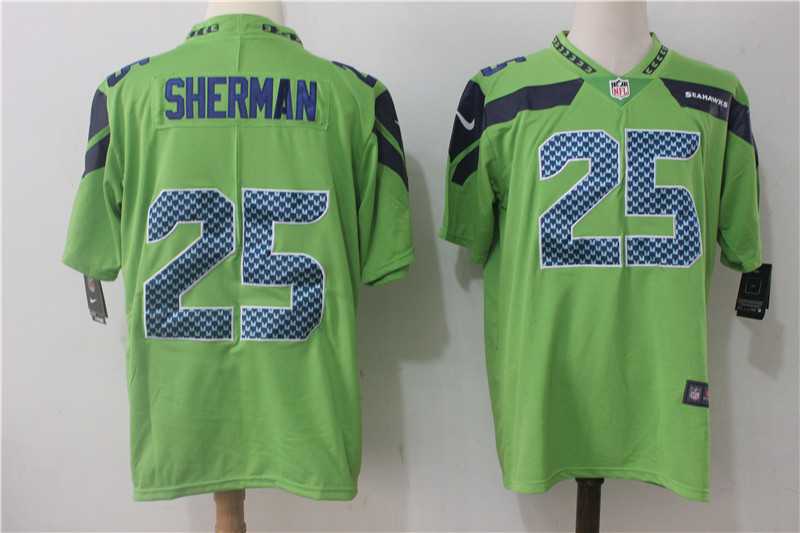 Nike Seattle Seahawks #25 Sherman Green Vapor Untouchable Player Limited Jerseys,We sell and wholesale Nike Seattle Seahawks #25 Sherman Green Vapor Untouchable Player Limited Jerseys on line form chian!