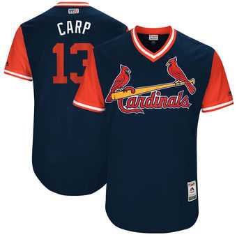 St. Louis Cardinals #13 Matt Carpenter Carp Majestic Navy 2017 Players Weekend Jersey JiaSu,We sell and wholesale St. Louis Cardinals #13 Matt Carpenter Carp Majestic Navy 2017 Players Weekend Jersey JiaSu on line form chian!