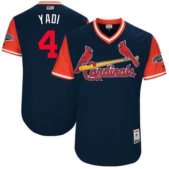 St. Louis Cardinals #4 Yadier Molina Yadi Majestic Navy 2017 Players Weekend Jersey JiaSu,We sell and wholesale St. Louis Cardinals #4 Yadier Molina Yadi Majestic Navy 2017 Players Weekend Jersey JiaSu on line form chian!