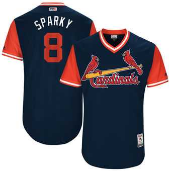 St. Louis Cardinals #8 Mike Leake Sparky Majestic Navy 2017 Players Weekend Jersey JiaSu,We sell and wholesale St. Louis Cardinals #8 Mike Leake Sparky Majestic Navy 2017 Players Weekend Jersey JiaSu on line form chian!