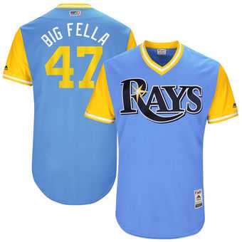 Tampa Bay Rays #47 Chase Whitley Big Fella Majestic Light Blue 2017 Players Weekend Jersey JiaSu,We sell and wholesale Tampa Bay Rays #47 Chase Whitley Big Fella Majestic Light Blue 2017 Players Weekend Jersey JiaSu on line form chian!