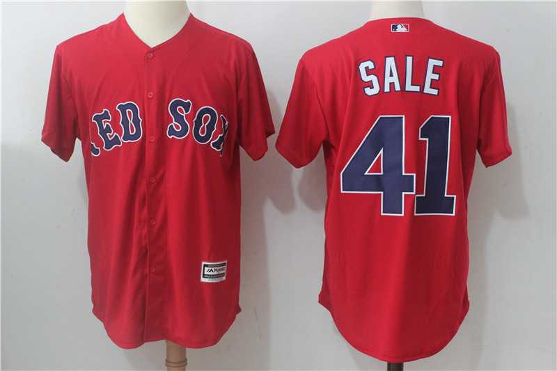 Boston Red Sox #41 Chris Sale Red Cool Base Stitched MLB Jerseys,We sell and wholesale Boston Red Sox #41 Chris Sale Red Cool Base Stitched MLB Jerseys on line form chian!