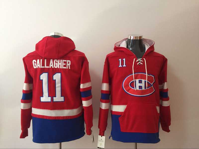 Montreal Canadiens #11 Brendan Gallagher Red All Stitched Hooded Sweatshirt,We sell and wholesale Montreal Canadiens #11 Brendan Gallagher Red All Stitched Hooded Sweatshirt on line form chian!