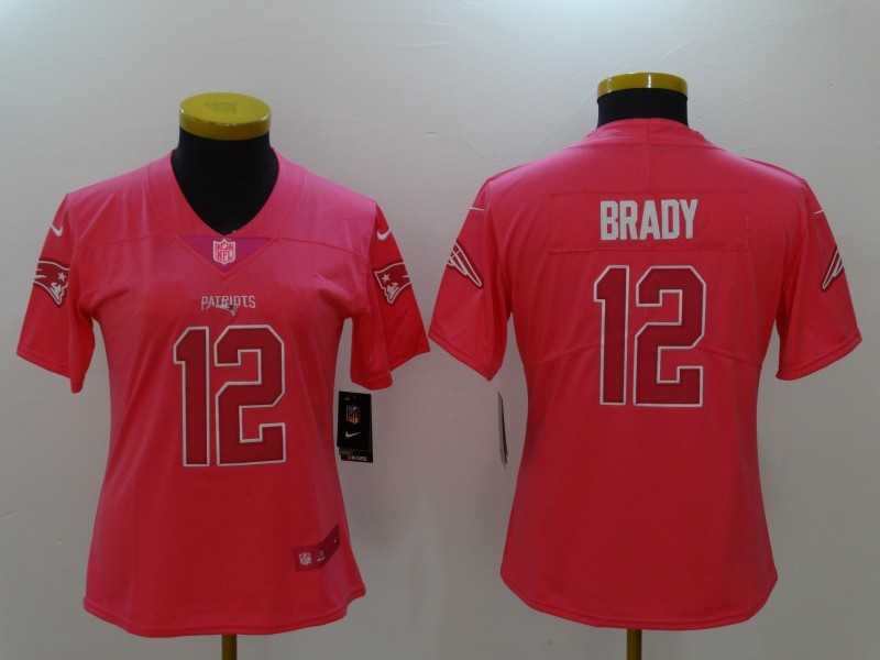 Women Limited Nike New England Patriots #12 Tom Brady Pink Rush Fashion Stitched Jersey,We sell and wholesale Women Limited Nike New England Patriots #12 Tom Brady Pink Rush Fashion Stitched Jersey on line form chian!
