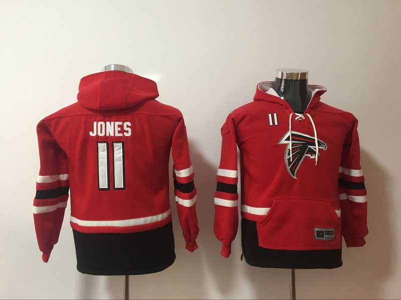 Youth Atlanta Falcons #11 Julio Jones Red All Stitched Hooded Sweatshirt,We sell and wholesale Youth Atlanta Falcons #11 Julio Jones Red All Stitched Hooded Sweatshirt on line form chian!
