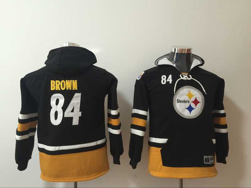 Youth Pittsburgh Steelers #84 Antonio Brown Black All Stitched Hooded Sweatshirt,We sell and wholesale Youth Pittsburgh Steelers #84 Antonio Brown Black All Stitched Hooded Sweatshirt on line form chian!